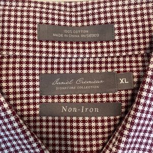 Daniel  Cremieux Aggie maroon gingham checked men’s dress shirt XL